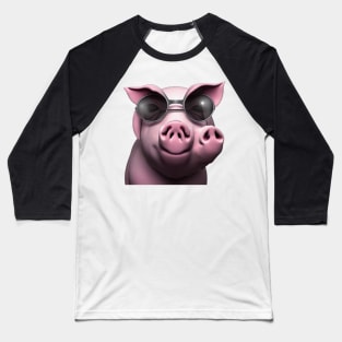 creature,photorealistic scary pig with pierced nose and sunglasses 8k Baseball T-Shirt